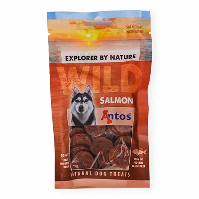 Antos Wild Snacks Salmon Lækre Lakse Mønter 80g